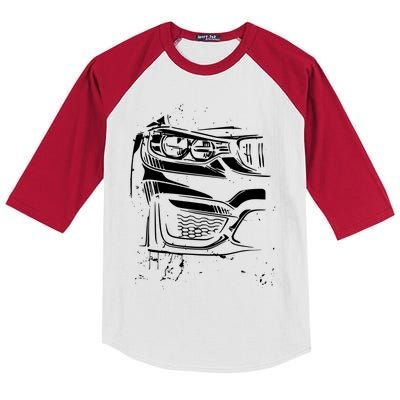 Sports Car Tuning Automotive Kids Colorblock Raglan Jersey