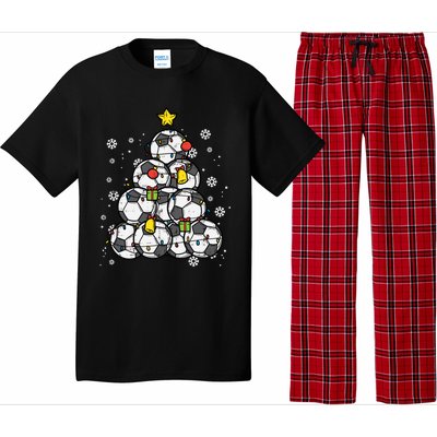 Soccer Christmas Tree Xmas Pajamas Pjs Player Boys Girls Gift Pajama Set