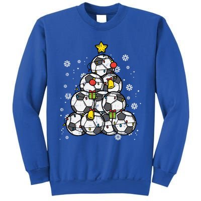 Soccer Christmas Tree Xmas Pajamas Pjs Player Boys Girls Gift Sweatshirt