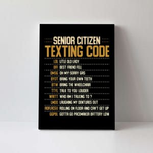 Senior Citizen Texting Code Cool Funny Old People Saying Canvas