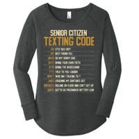 Senior Citizen Texting Code Cool Funny Old People Saying Women's Perfect Tri Tunic Long Sleeve Shirt