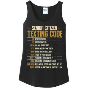 Senior Citizen Texting Code Cool Funny Old People Saying Ladies Essential Tank