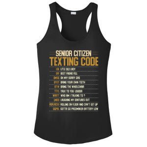 Senior Citizen Texting Code Cool Funny Old People Saying Ladies PosiCharge Competitor Racerback Tank