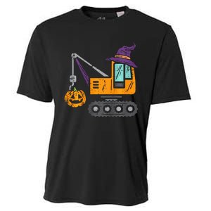 Spooky Crane Truck Pumpkin Halloween Costume Cooling Performance Crew T-Shirt