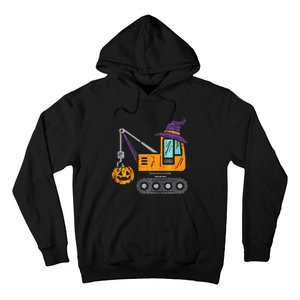 Spooky Crane Truck Pumpkin Halloween Costume Hoodie