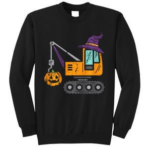 Spooky Crane Truck Pumpkin Halloween Costume Sweatshirt