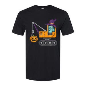 Spooky Crane Truck Pumpkin Halloween Costume Softstyle CVC T-Shirt