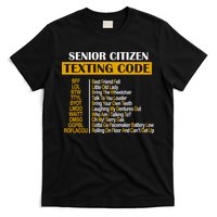 Senior Citizen Texting Code Retired Grandpa T-Shirt