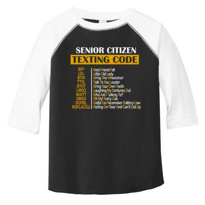 Senior Citizen Texting Code Retired Grandpa Toddler Fine Jersey T-Shirt