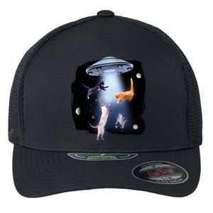 Space Cats UFO Flexfit Unipanel Trucker Cap