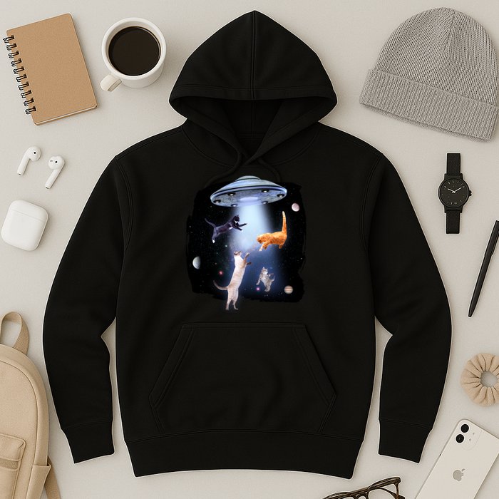 Space Cats UFO Hoodie