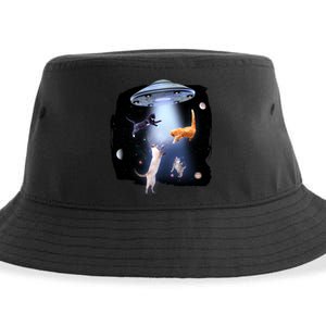 Space Cats UFO Sustainable Bucket Hat