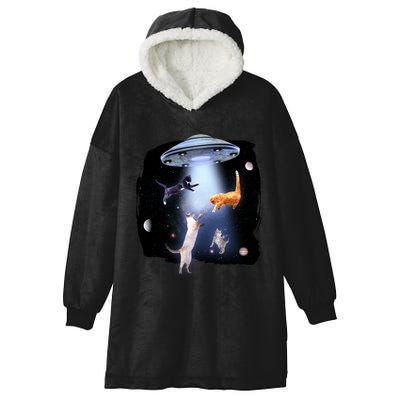 Space Cats UFO Hooded Wearable Blanket