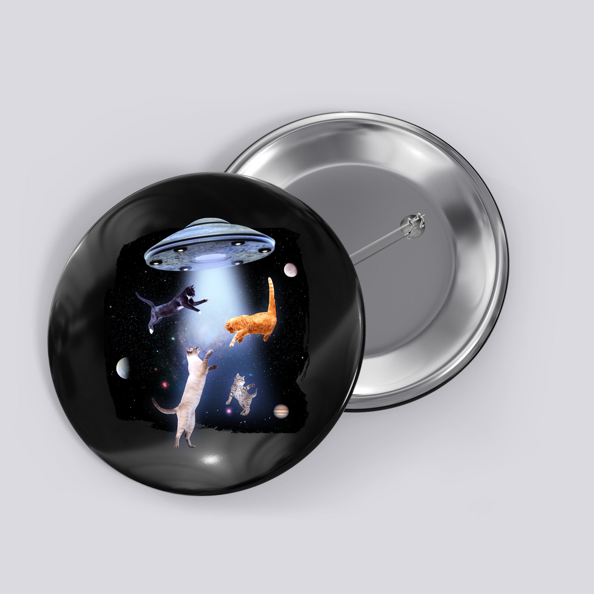 Space Cats UFO Button