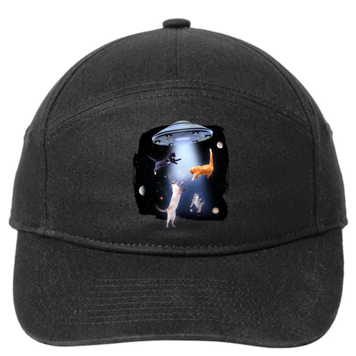 Space Cats UFO 7-Panel Snapback Hat