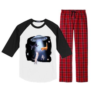 Space Cats UFO Raglan Sleeve Pajama Set