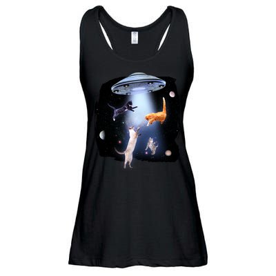 Space Cats UFO Ladies Essential Flowy Tank
