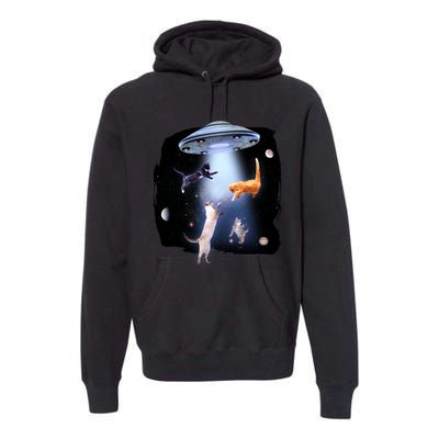 Space Cats UFO Premium Hoodie