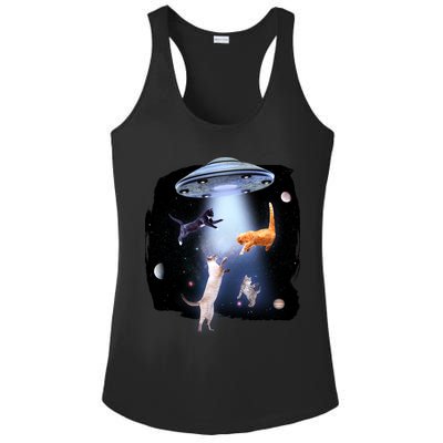 Space Cats UFO Ladies PosiCharge Competitor Racerback Tank