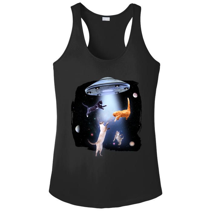 Space Cats UFO Ladies PosiCharge Competitor Racerback Tank