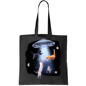 Space Cats UFO Tote Bag