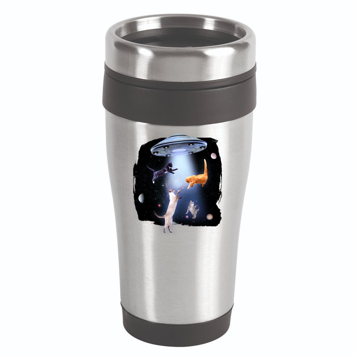 Space Cats UFO 16oz Travel Tumbler