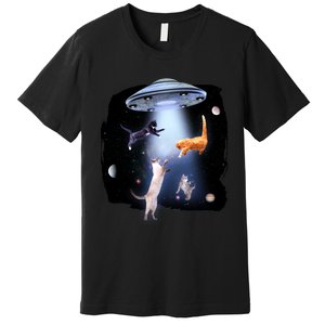 Space Cats UFO Premium T-Shirt