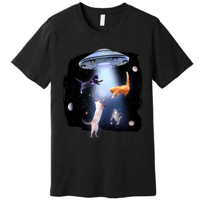 Space Cats UFO Premium T-Shirt