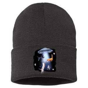 Space Cats UFO Sustainable Knit Beanie