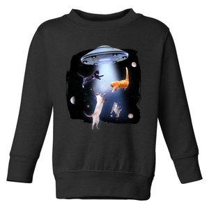 Space Cats UFO Toddler Sweatshirt