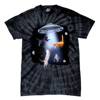 Space Cats UFO Tie-Dye T-Shirt