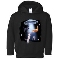 Space Cats UFO Toddler Hoodie