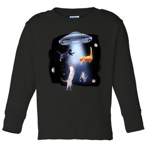 Space Cats UFO Toddler Long Sleeve Shirt