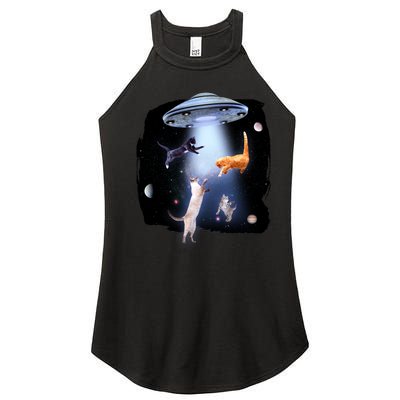 Space Cats UFO Women's Perfect Tri Rocker Tank