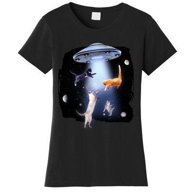 Space Cats UFO Women's T-Shirt