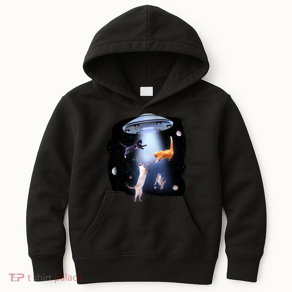 Space Cats UFO Kids Hoodie