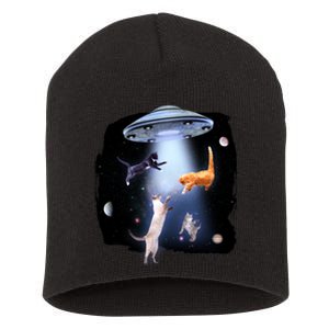 Space Cats UFO Short Acrylic Beanie