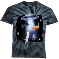 Space Cats UFO Kids Tie-Dye T-Shirt