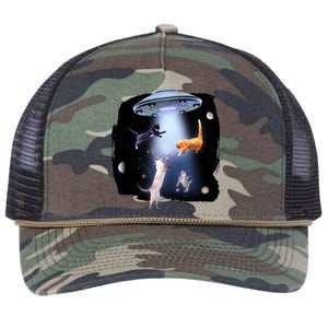 Space Cats UFO Retro Rope Trucker Hat Cap