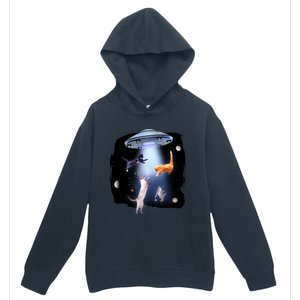 Space Cats UFO Urban Pullover Hoodie