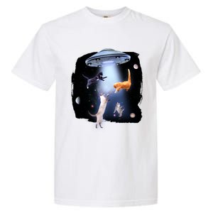 Space Cats UFO Garment-Dyed Heavyweight T-Shirt