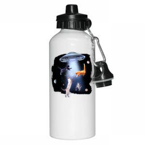 Space Cats UFO Aluminum Water Bottle