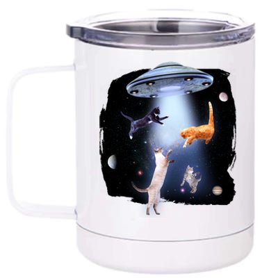 Space Cats UFO 12 oz Stainless Steel Tumbler Cup