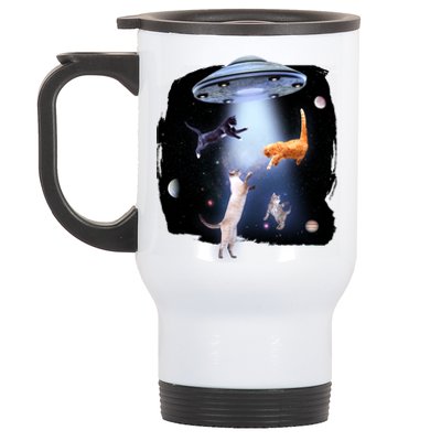 Space Cats UFO Stainless Steel Travel Mug