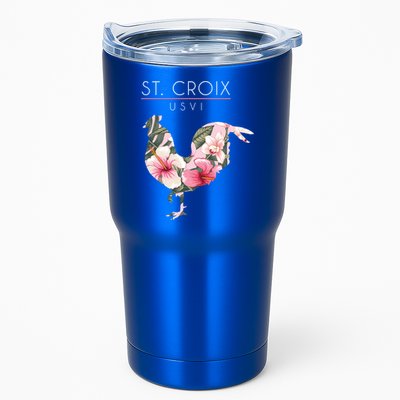 St Croix Usvi Flower Hibiscus Chicken Lover Souvenir Gift Tumbler