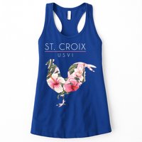 St Croix Usvi Flower Hibiscus Chicken Lover Souvenir Gift Womens Tank Top