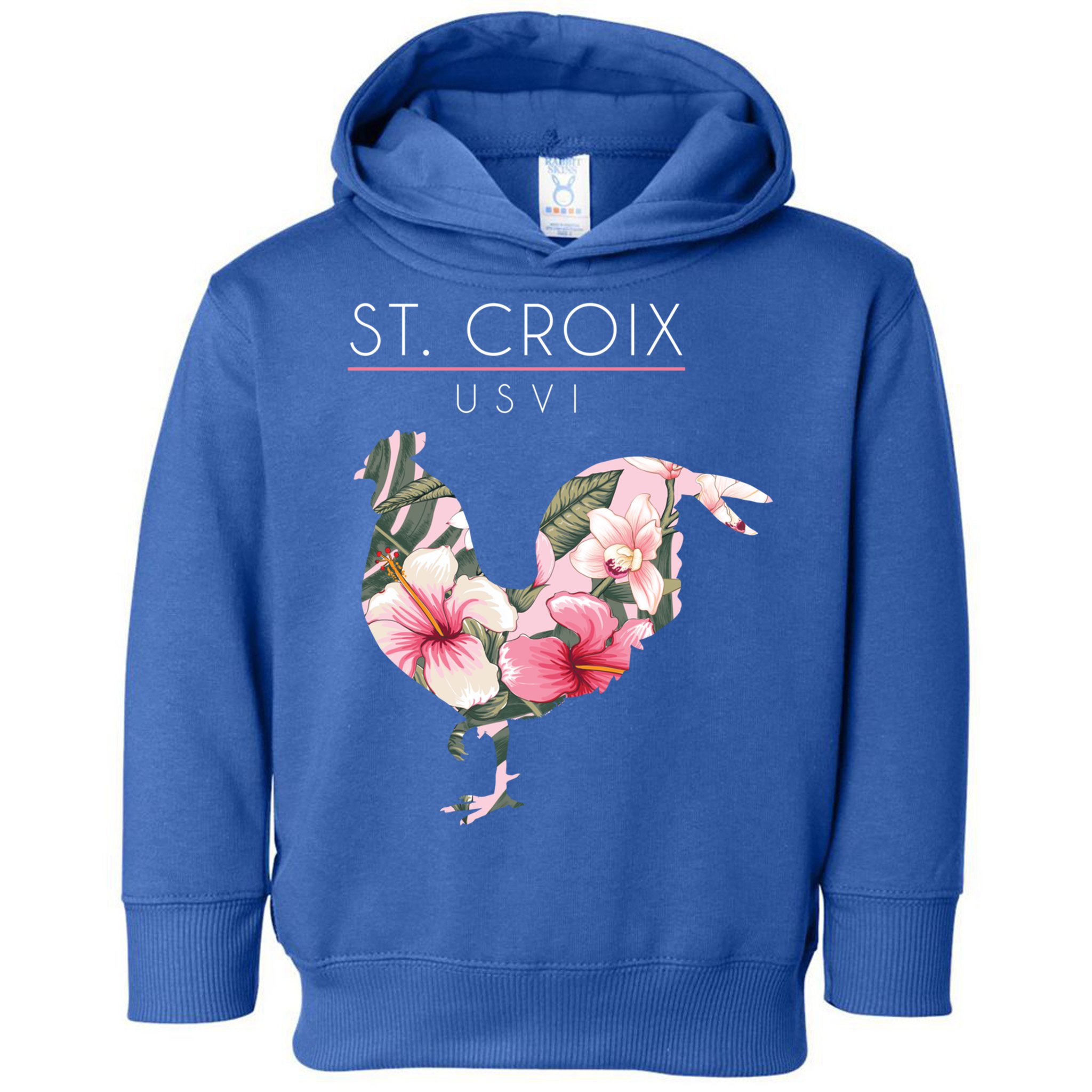 St Croix Usvi Flower Hibiscus Chicken Lover Souvenir Gift Toddler Hoodie