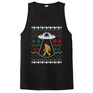 Santa Claus Ufo Alien Bigfoot Ugly Sweater PosiCharge Competitor Tank