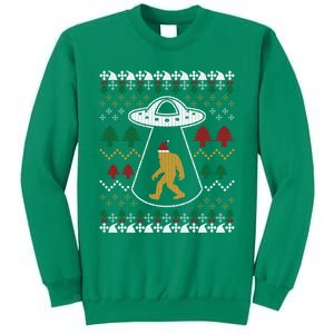 Santa Claus Ufo Alien Bigfoot Ugly Sweater Sweatshirt