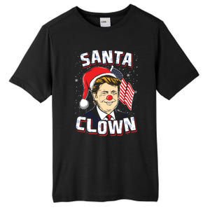 Santa Clown Us President Donald Trump With Santa Claus Hat Cool Gift Tall Fusion ChromaSoft Performance T-Shirt